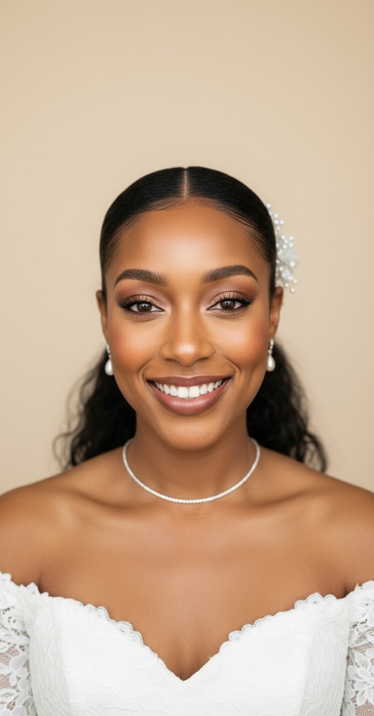 After Low Ponytail Wedding Hair